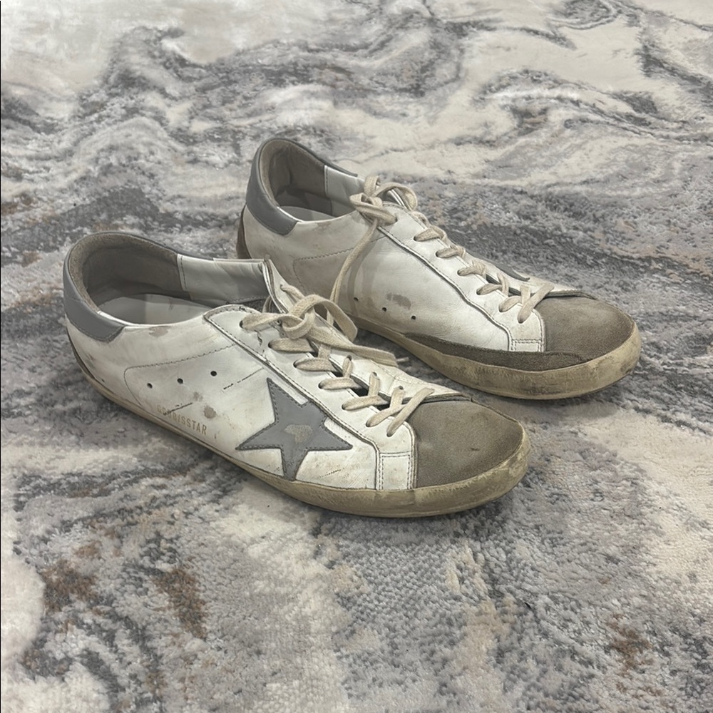 Golden Goose Men’s Superstar Metal-Logo Shoes
